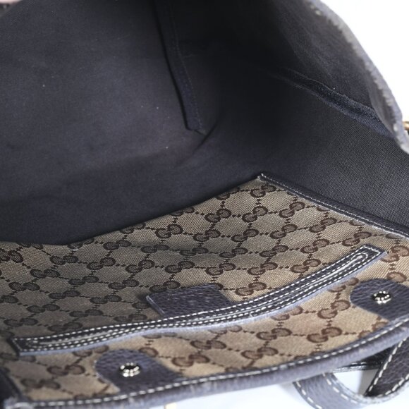 Gucci GG Crystal Coated Canvas Tote Bag - Beige/Brown - Classic Tote Authentic - Picture 11 of 15